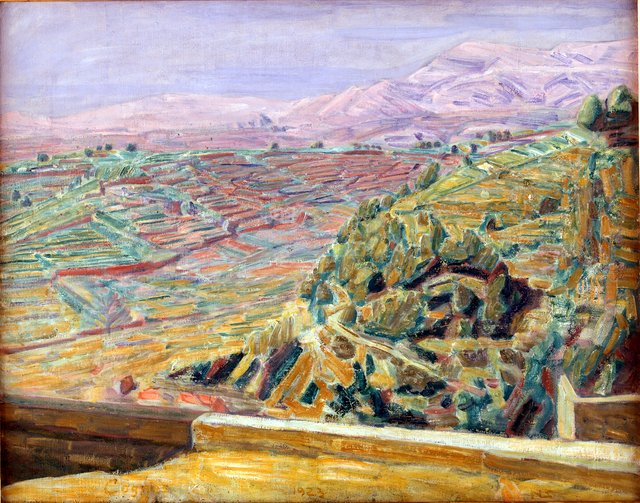 Udsigt fra Slotspladsen, Cagnes by Niels Larsen Stevns