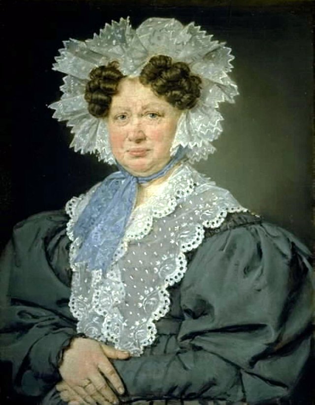 Kammerherreinde Kirsten Stampe f. Kaas (1766-1842) gift 1793 med kammerherre, Holger Baron Stampe til Nysø by Christian Albrecht Jensen