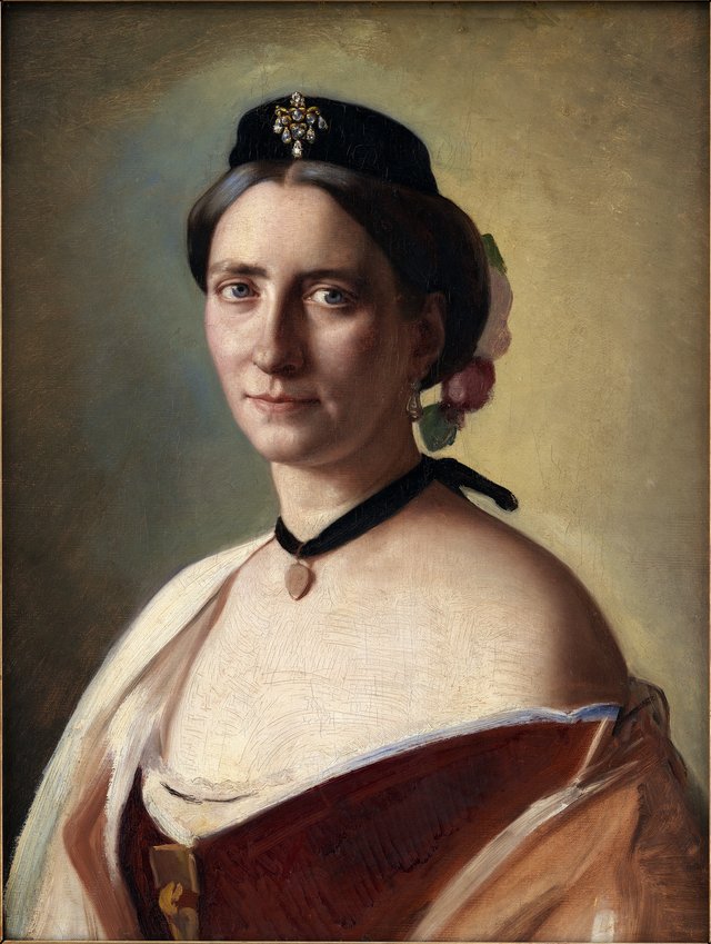 Kunstnerens hustru, fru Alma Bloch, f. Trepka by Carl Bloch