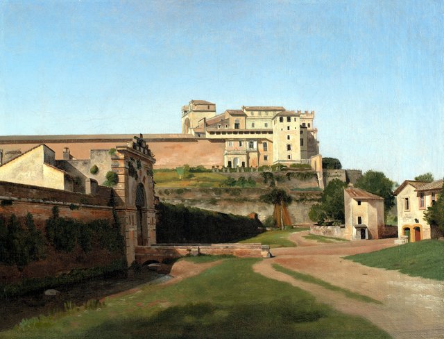 Porta Angelica og en del af Vatikanet by Christoffer Wilhelm Eckersberg