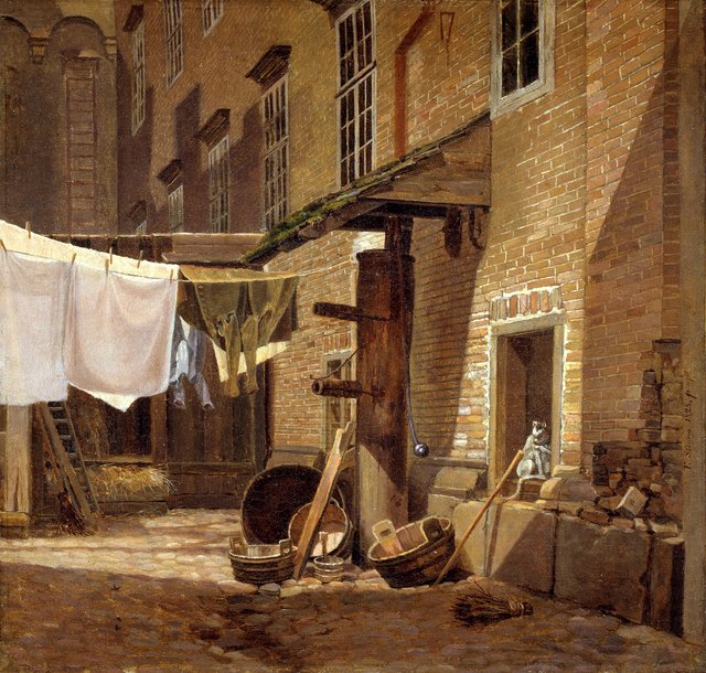 Baggård på Charlottenborg by Frederik Sødring