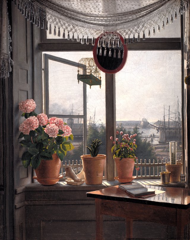 Udsigt fra kunstnerens vindue by Martinus Rørbye