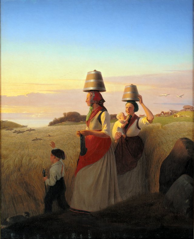 Landlig scene by Jørgen Sonne