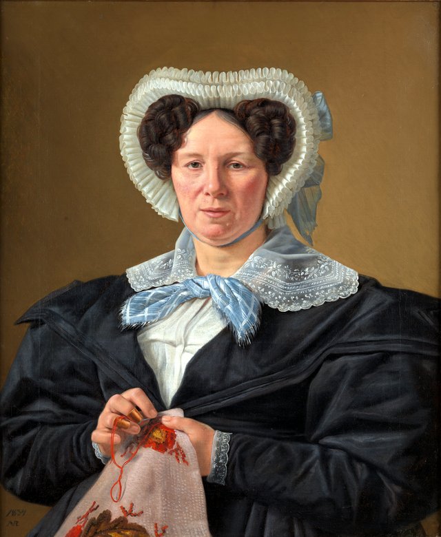Kunstnerens moder, Frederikke Eleonore Cathrine Rørbye, f. Stockfleth (1773-1851) by Martinus Rørbye