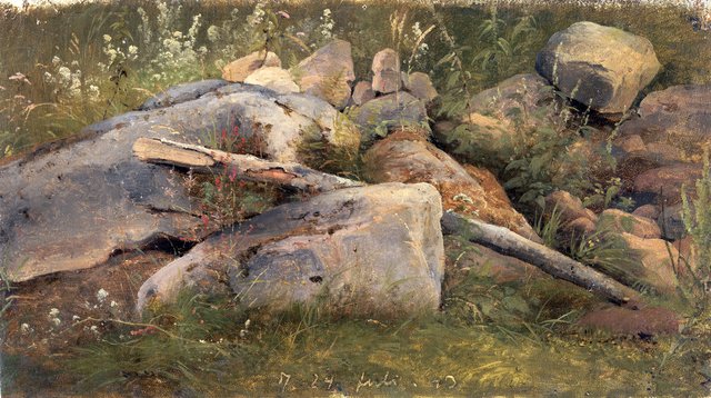 Studie af en bunke sten by Vilhelm Petersen