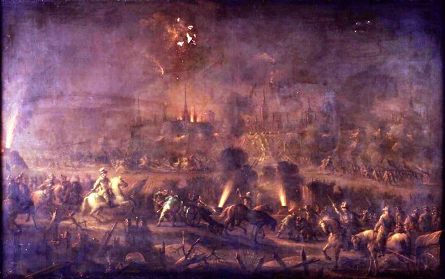 Wismars bombardement by Anthon Christoffer Rüde