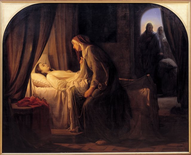 Jairi datter by Carl Bloch