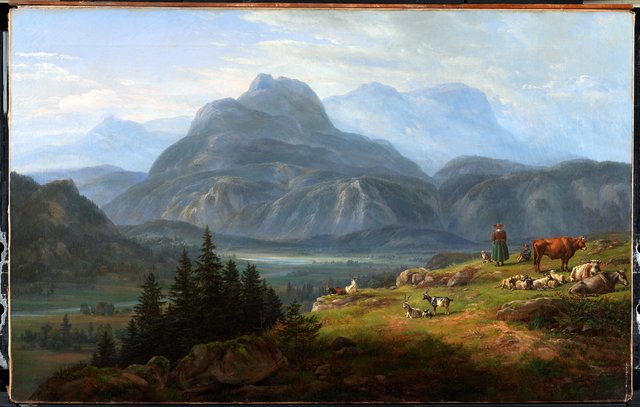 Etschdalen ved Roveredo by Johan Christian Dahl