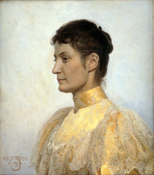 Portræt af Marie Oppermann by August Jerndorff