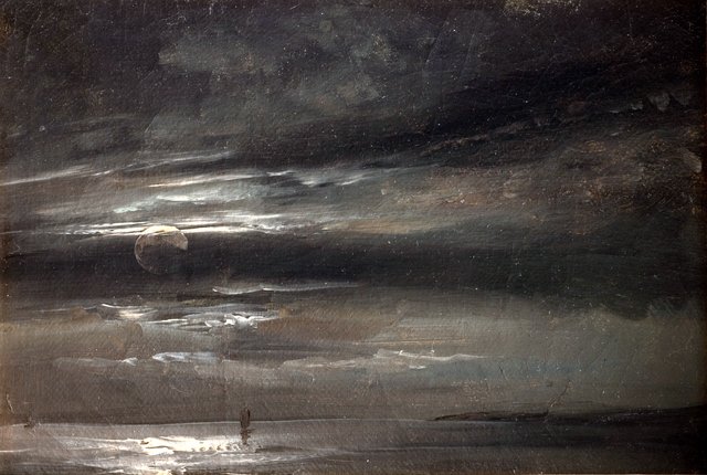 Måneskin over havet by Johan Christian Dahl