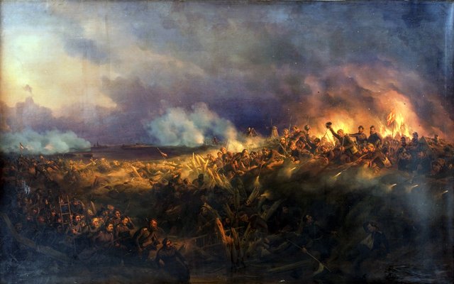 Stormen på Frederiksstad den 4. oktober 1850 by Niels Simonsen