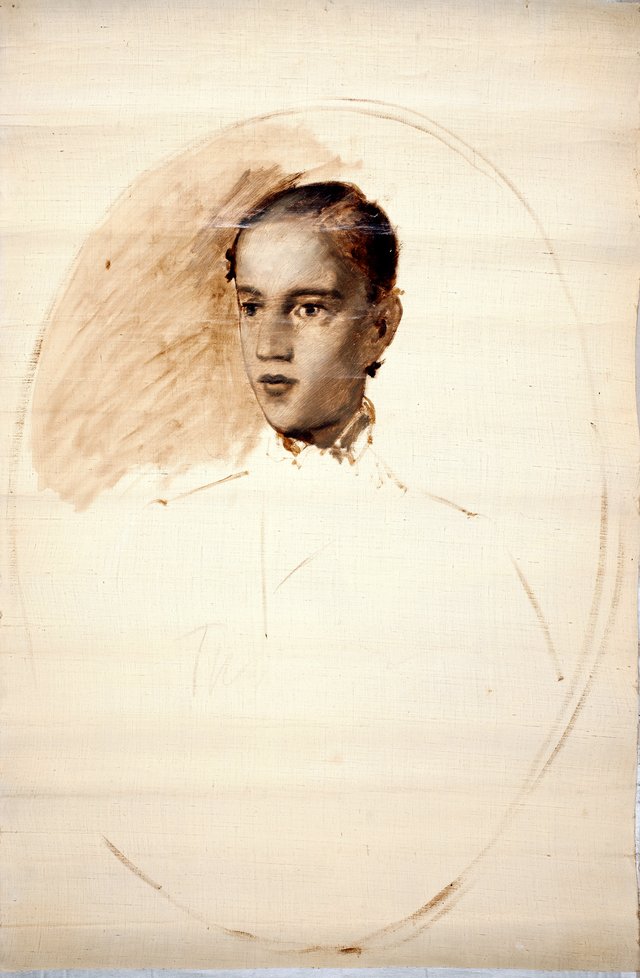 Portrætskitse. Formodentlig kunstnerens søn Thorald Jerichau by Elisabeth Baumann