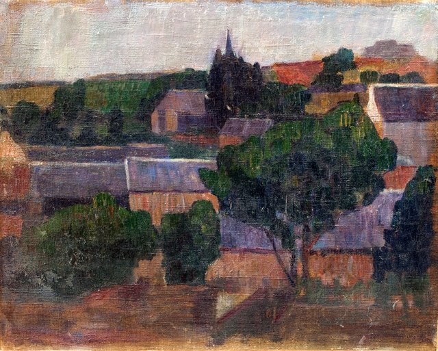 Landsby i Bretagne by Gad Frederik Clement