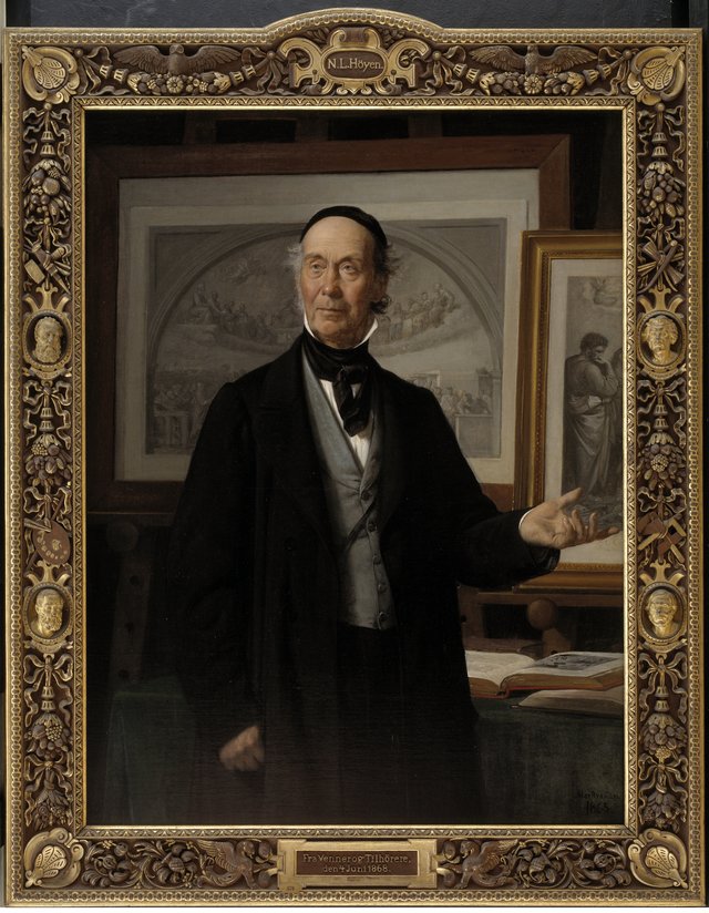 Kunsthistorikeren, professor N. L. Høyen by Wilhelm Marstrand