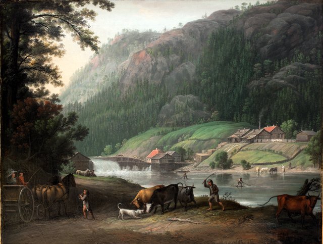 Tistedalen ved Frederikshald i Norge by Eric Paulsen