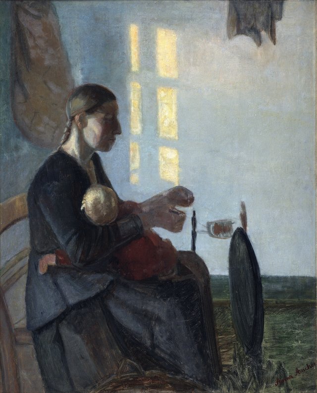 Mor og barn by Anna Ancher