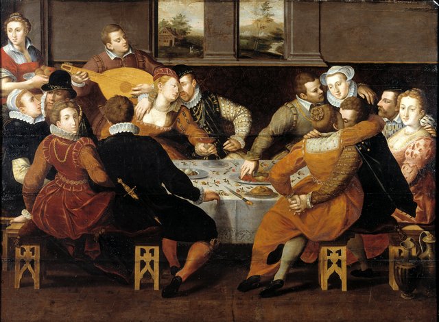 Menneskene i deres synd overrasket af Dommedag by Dirck Barendsz.