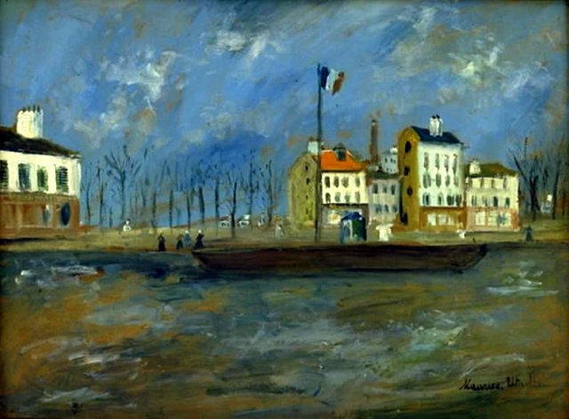 Maisons au bord de l'eau by Maurice Utrillo