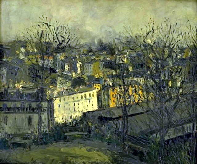 Paris vu du Square Saint-Pierre by Maurice Utrillo