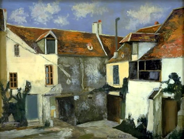 Vieilles maisons à Fourqueux by Maurice Utrillo