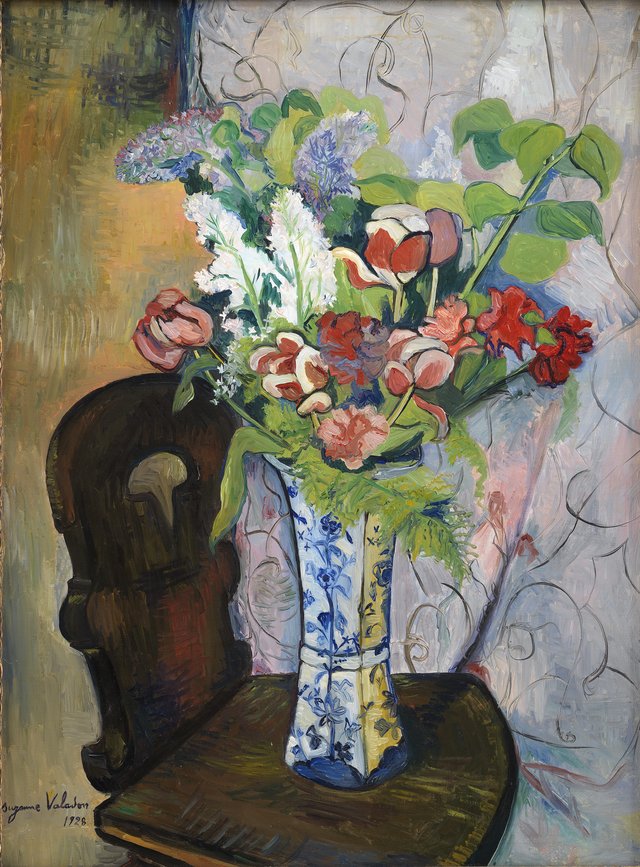 Forårsblomster i en vase by Suzanne Valadon