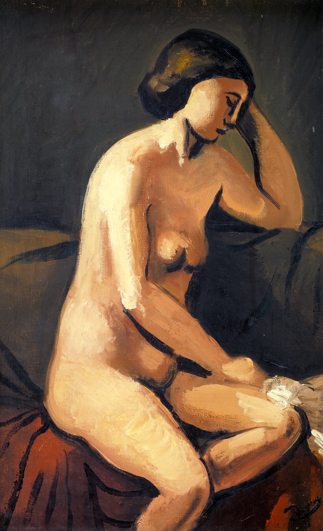 Femme nue au coussin rouge by André Derain
