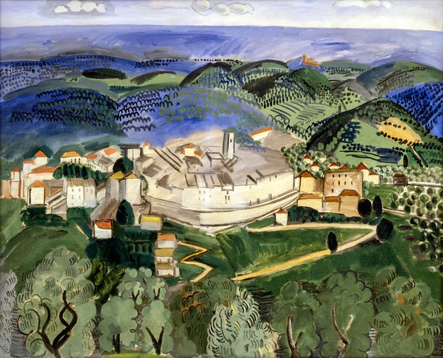 Landskab ved Vence i Provence by Raoul Dufy