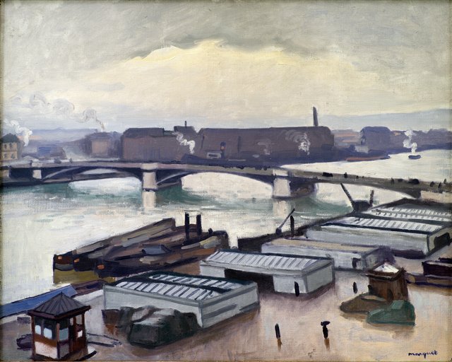 Kaj i Rouen, regnvejr by Albert Marquet