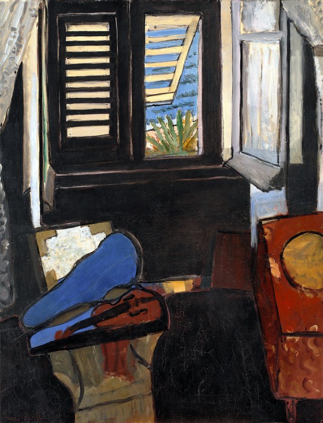 Interiør med violin by Henri Matisse
