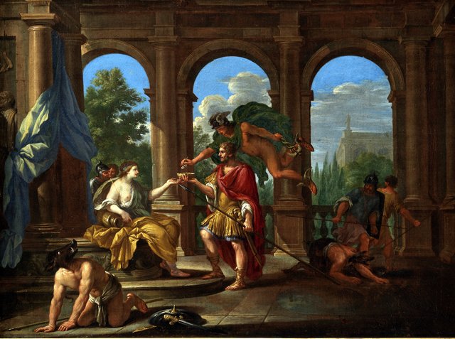 Kirke og Odysseus by Filippo Lauri