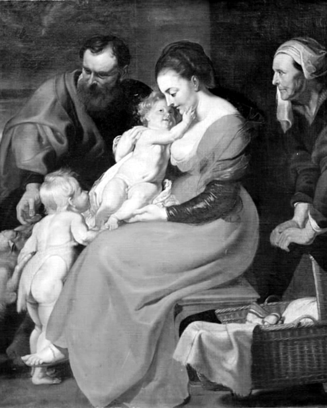 Den hellige Familie by Jan van den Hoecke