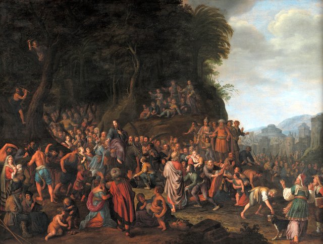 Kristi indtog i Jerusalem by Adriaen van Nieulandt the younger