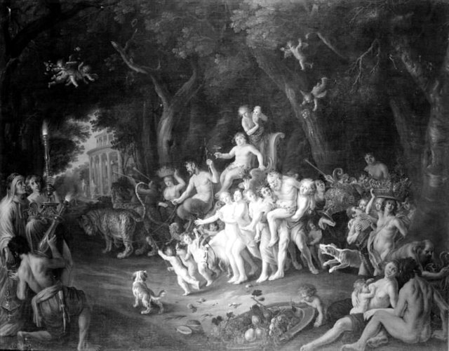 Bacchus' triumf by Adriaen van Nieulandt the younger