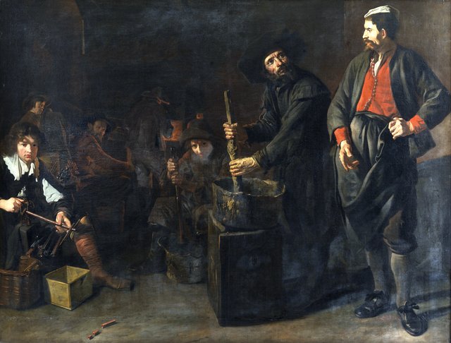 En glas-koralfabrik by Jacob van Loo