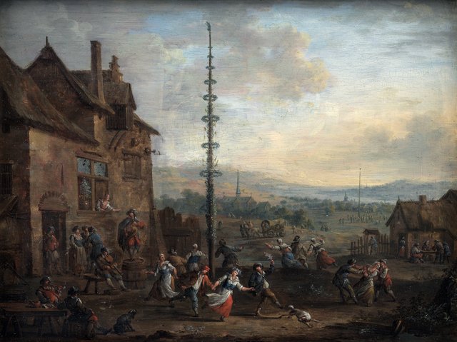 Dansen om majstangen by Arnold Frans Rubens