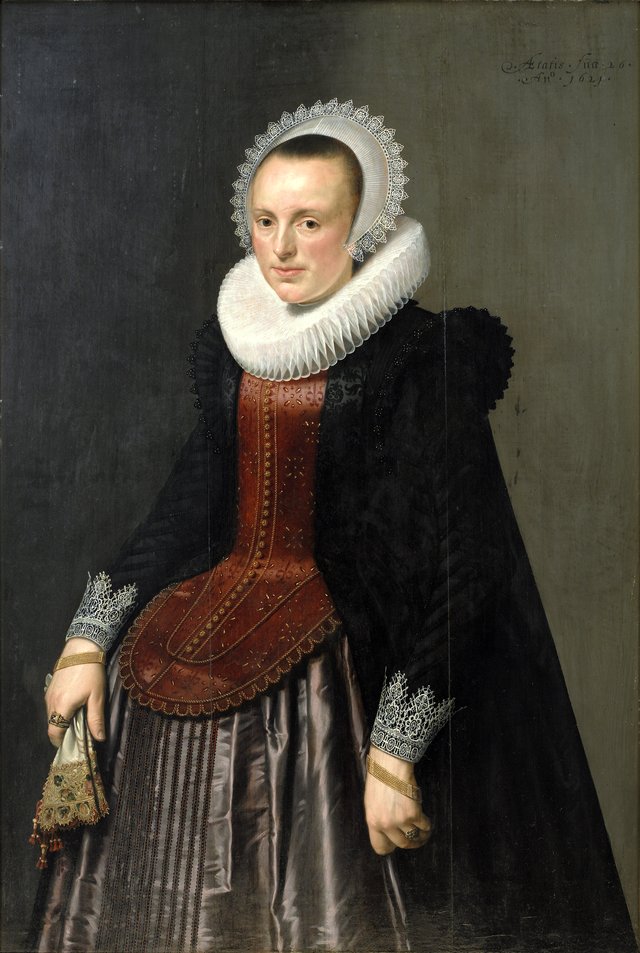 Dameportræt by Nicolaes Eliaszoon Pickenoy