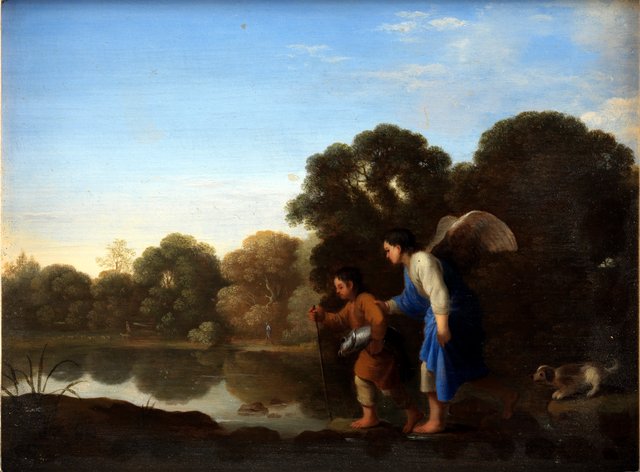 Den unge Tobias og englen by Toussaint Gelton