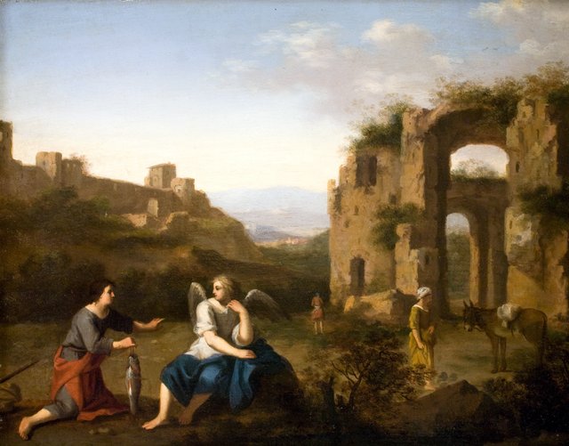 Tobias og englen by Toussaint Gelton