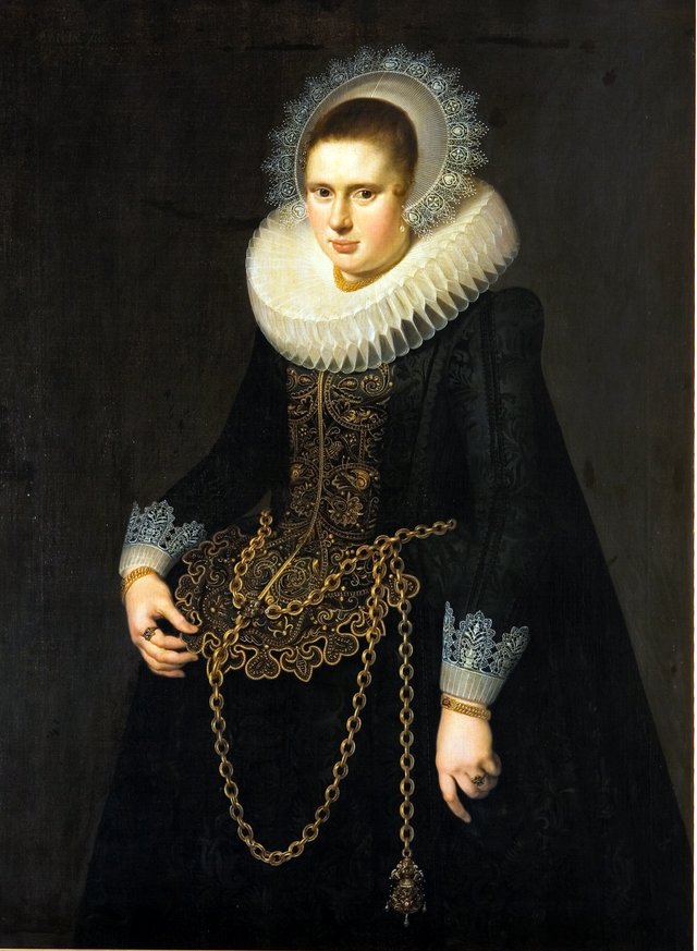 Portræt af en 22-årig kvinde by Cornelis van der Voort