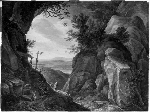 Klippelandskab by Herman Saftleven