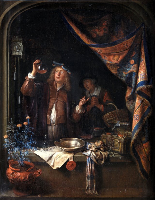 Besøg hos lægen by Gerrit Dou
