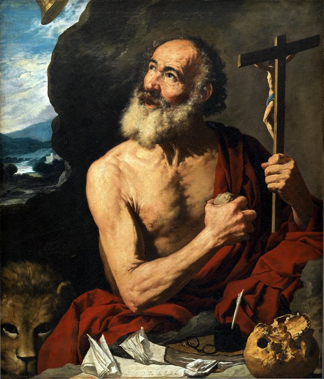 Den Hellige Hieronymus gør bod by Francisco Collantes