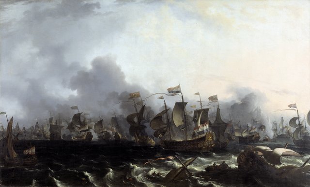 "Firedags søslaget" den 11.-14.juni 1666 by Ludolf Bakhuizen