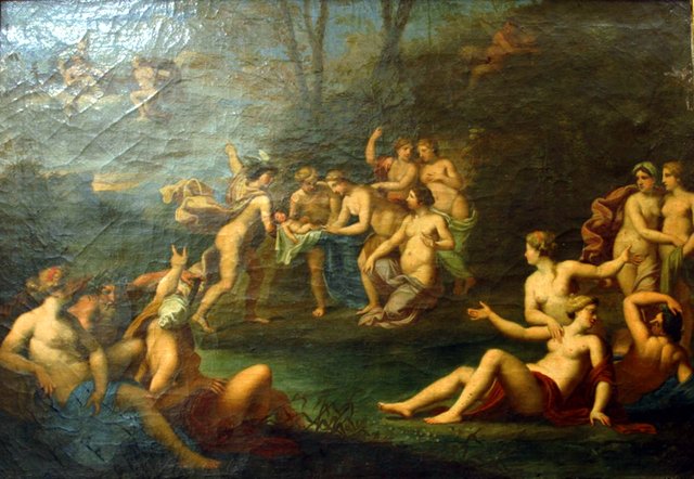 Bacchi opdragelse by Johannes van Haensbergen