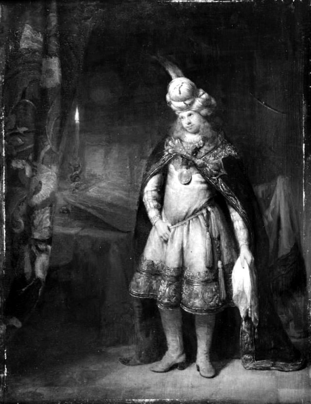 Josef i sit kammer, efter at have grædt over gensynet med sin bror Benjamin by Arent de Gelder