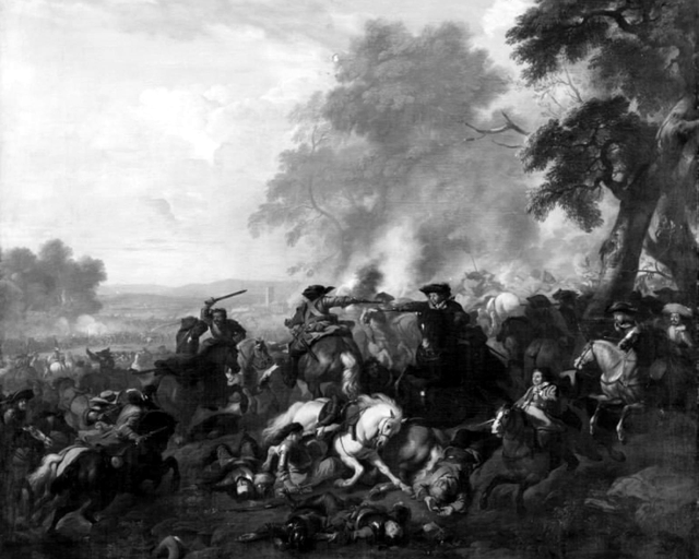En bataille by Jan van Huchtenburgh