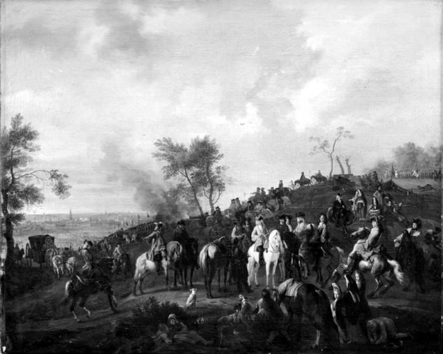 En revue by Jan van Huchtenburgh