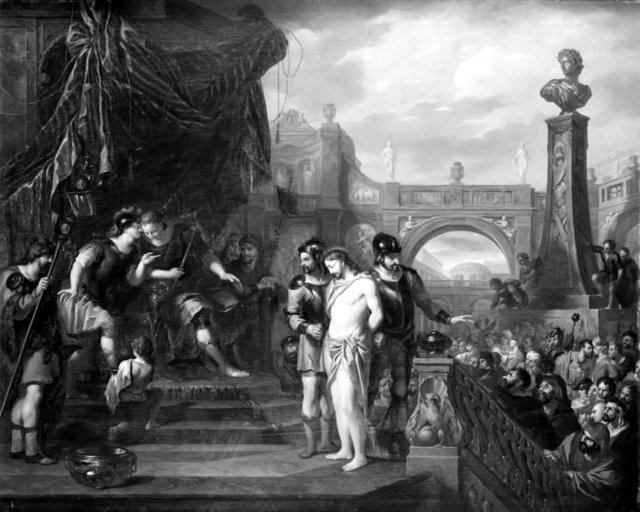 Kristus for Pilatus by Arnold Houbraken