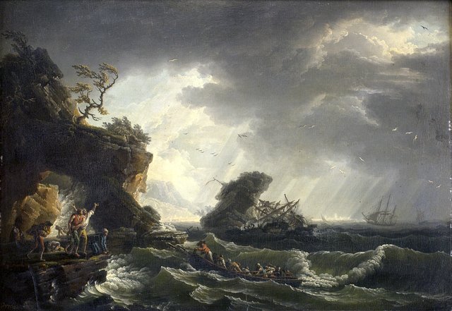 Et skibbrud by Joseph Vernet