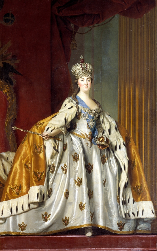 Katharina II af Rusland i kroningsdragt by Vigilius Eriksen